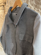 Lade das Bild in den Galerie-Viewer, Kurzjacke Schwarz/Weiss mit Reißverschluss in Bio Baumwolle