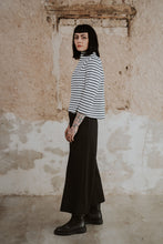 Lade das Bild in den Galerie-Viewer, Vokuhila Oberteil Ringel mit Turtleneck