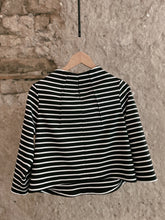 Lade das Bild in den Galerie-Viewer, Vokuhila Oberteil Ringel mit Turtleneck