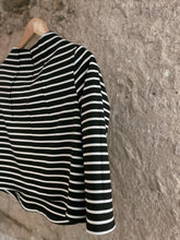 Lade das Bild in den Galerie-Viewer, Vokuhila Oberteil Ringel mit Turtleneck