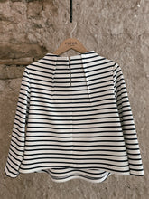 Lade das Bild in den Galerie-Viewer, Vokuhila Oberteil Ringel mit Turtleneck