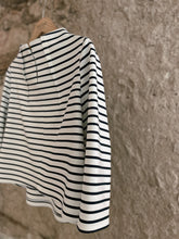 Lade das Bild in den Galerie-Viewer, Vokuhila Oberteil Ringel mit Turtleneck