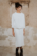 Lade das Bild in den Galerie-Viewer, Schmaler Rock mit Gummiband in offwhite
